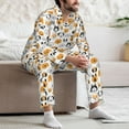 thumbnail image 7 of Honeii Dog Faces Pattern Mens Pajamas Set,2pcs Men's Lounge Long Sleeve Sleep Shirt and Pajama Bottoms Sleepwear Set,Mens Pjs Sets-Large, 7 of 7