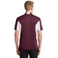 thumbnail image 2 of Sport Tek ST655 Mens Color Block Polo Shirt-Maroon/White - 3XLarge, 2 of 6