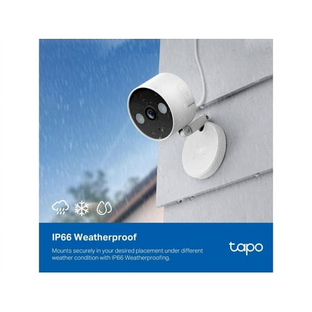 TP-Link Tapo 2K QHD Security Camera, Indoor/Outdoor, Color Night Vision, Free Person/Pet/Vehicle Detection, Invisible IR Mode, SD Storage (Tapo C120)