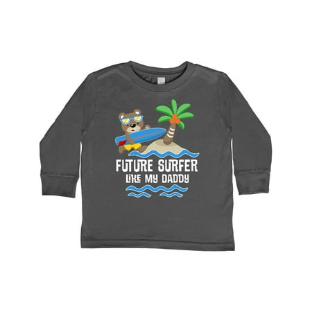 

Inktastic Surfing Future Surfer Like Daddy Gift Toddler Boy or Toddler Girl Long Sleeve T-Shirt
