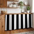 thumbnail image 2 of Black Striped Cabinet Curtains 28"x51" Sink Skirt for Bathroom Kitchen, Vertical Stripe Boho Minimalist Country Self Stick Adhesive Under Desk Covers Tall Laundry Cabinet Storage Organizer, 2 of 8