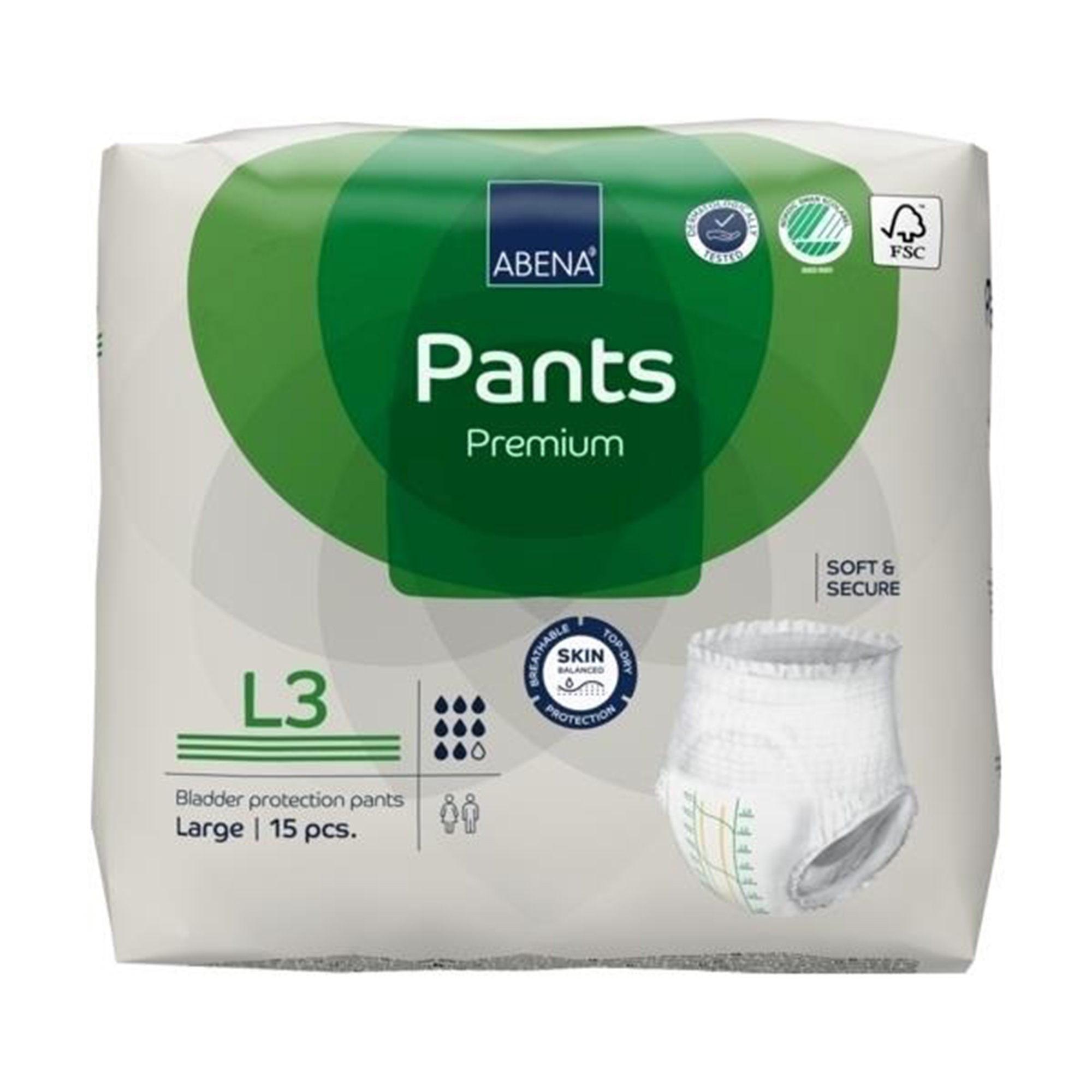 Abena Premium Pants L3 Disposable Underwear Pull On with Tear Away Seams Large, 1000021327, 90 Ct - image 5 of 7