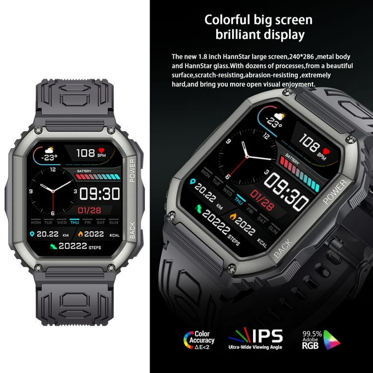 Bcloud KR06 Dafit Sports Smart Watch Large Screen Multifunctional Low Power Consumption More Than 123 Sport Modes Electronic Watch Daily Black One Size Walmart