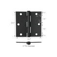 thumbnail image 3 of Design House 3-Pack 3.5" H x .125" Radius Square Interior Door Hinges, Matte Black, 3 of 15