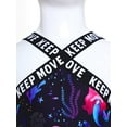 thumbnail image 5 of iiniim Girls Cross Straps Swimsuit Kids One-piece Boyleg Beach Sports Swimming Swimwear A Black Mermaid 16, 5 of 7