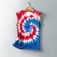 thumbnail image 5 of Women's Red White and Blue Star Print Tank Top Summer Loose Crew Neck Sleeveless Tees Patriotic Independence Day Festival Top Multicolor, 5 of 5