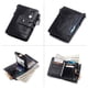 thumbnail image 5 of Billetera gzcz de piel auténtica con bloqueo RFID para hombre, plegable, negra, 5 of 7