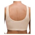thumbnail image 4 of Snap Front Seamless Bra with Ultra-Wide Straps For Comfort and Support, Plush Fabric - Nude, XL, 4 of 7