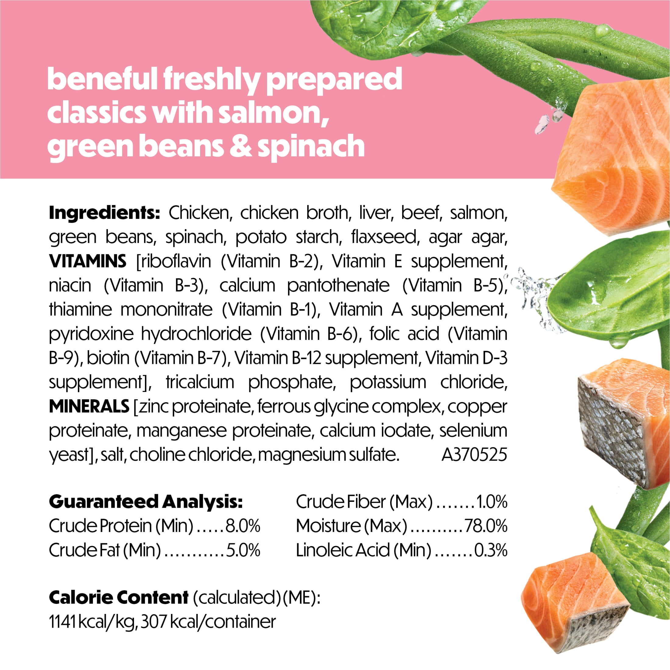 Purina Beneful Freshly Prepared Classics Salmon Flavor Wet Dog Food, 9.5 oz Carton