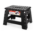 thumbnail image 5 of ACSTEP Folding Step Stool 9'' Non-Slip Folding Stools with Portable Handle for Adults Holds Up to 300 lbs, Plastic Foldable Step Stool for Bathroom, Bedroom, Kitchen, Black, 5 of 10