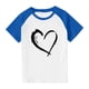 thumbnail image 3 of Blusas y camisas de manga corta con cuello redondo para niños y niñas, blusa de manga corta con estampado de cuello redondo, 3 of 7