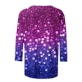 thumbnail image 5 of Plus Size 3/4 Sleeve Tops for Womens Fashion Sequins T Shirts Dressy Casual Loose Tunic Tees Blouse, 5 of 5