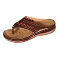 thumbnail image 1 of DAFEI Women's Flip Flops Stylish Woven Decorative Cork Sole Flat Sandals, 1 of 8