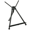 U.S. Art Supply 15" to 21" High Adjustable Black Aluminum Tabletop Display Easel with Arms, Portable Artist Tripod Stand