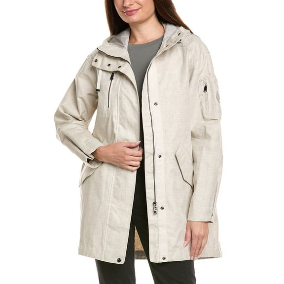 Bogner womens Zia-2 Linen Coat, 14, Beige