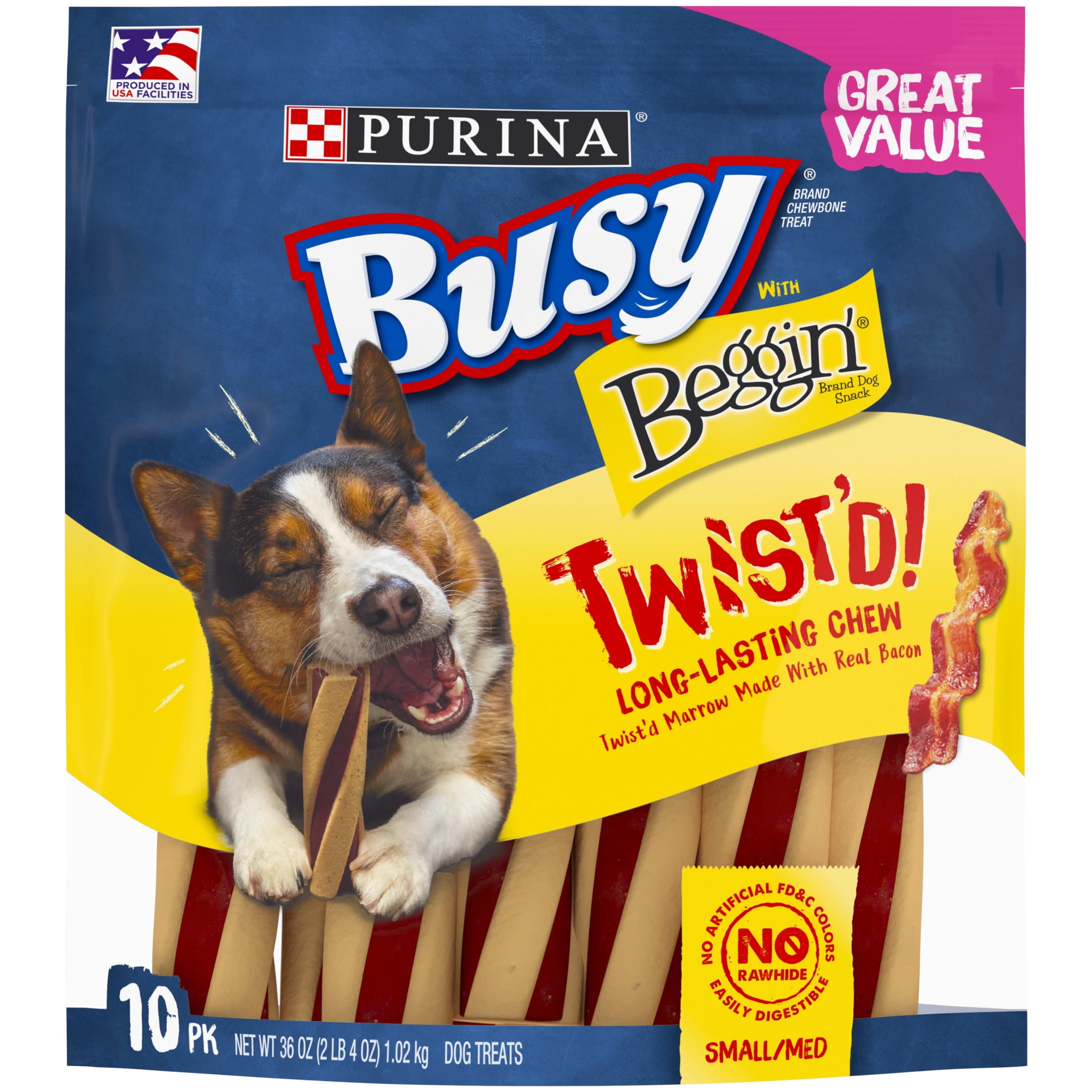 Purina Beggin Strips Dog Treat Chews Original with Real Bacon Snacks 6 oz Pouch Walmart
