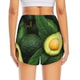 thumbnail image 4 of Vsdgher Fresh Avocados Print Women's Running Double Layer Shorts High Waisted with Pockets Elastic Yoga Workout Athletic Gym Sports, 4 of 8