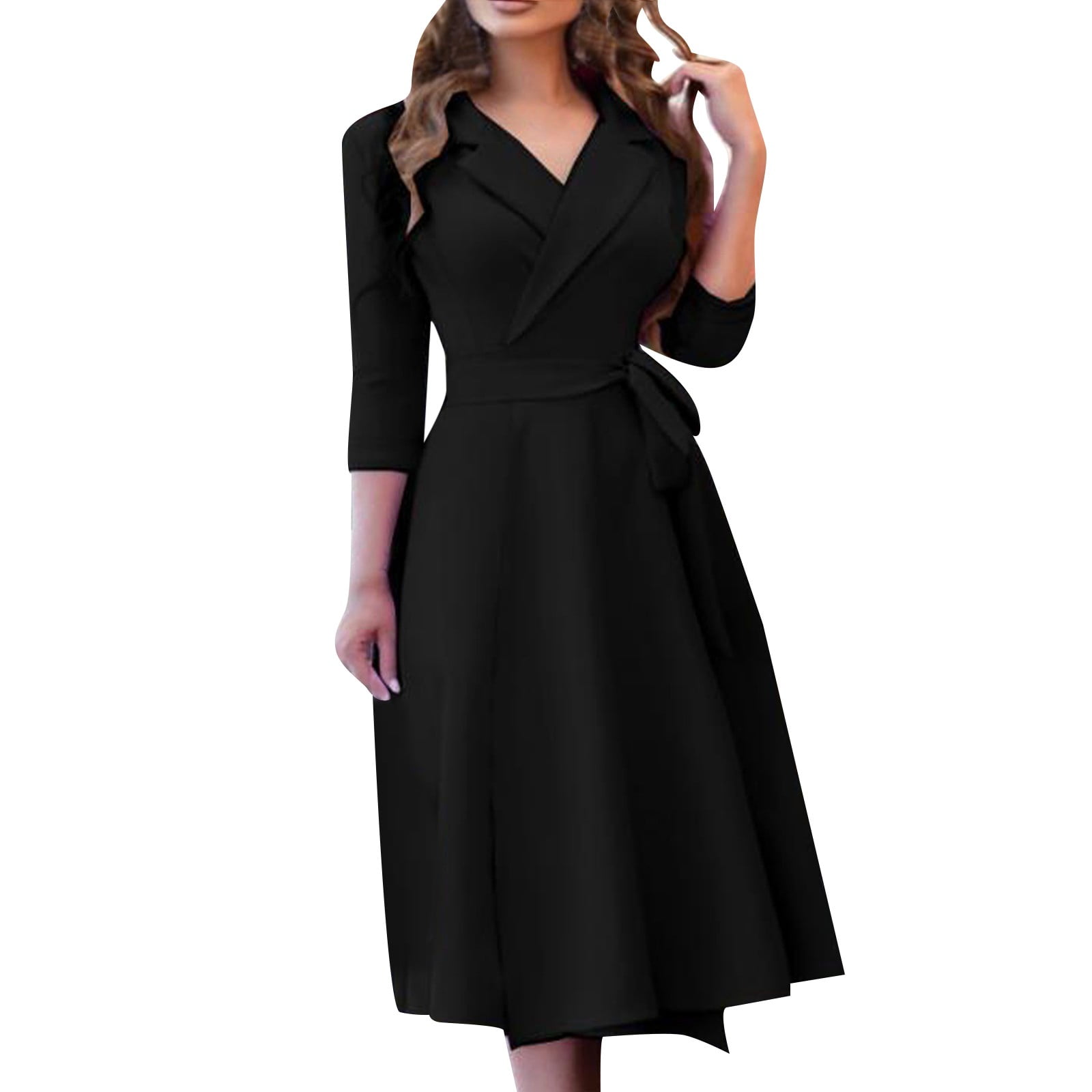 Robe Crayon À Volants À Manches Longues Violet Pour Femmes, Élégante Robe De Travail De Travail De Travail, Polyester 2024 Automne Winter Fashion Du 25,26 € | DHgate