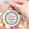 thumbnail image 4 of My First Christmas As Grandma Ornament 2025, Ornament 1st Christmas Grandmother Gift for New Grandma, Custom Name Text Gifts Christmas Ornaments, Circle Christmas Ornament, 4 of 5