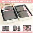 thumbnail image 7 of 4 Set/6 Set/8 Set Compression Packing Cubes Travel Accessories Expandable Packing Organizers (Square Mesh, 05-Beige), 7 of 7