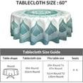 thumbnail image 3 of Teal Mandala Round Tablecloth 60 Inch Washable Reusable Decoration Table Cover for Kitchen Party, 3 of 5
