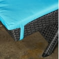 thumbnail image 6 of GDF Studio Olivia Outdoor Wicker Armless Adjustable Chaise Lounges with Cushion, Set of 2, Gray and Blue, 6 of 6