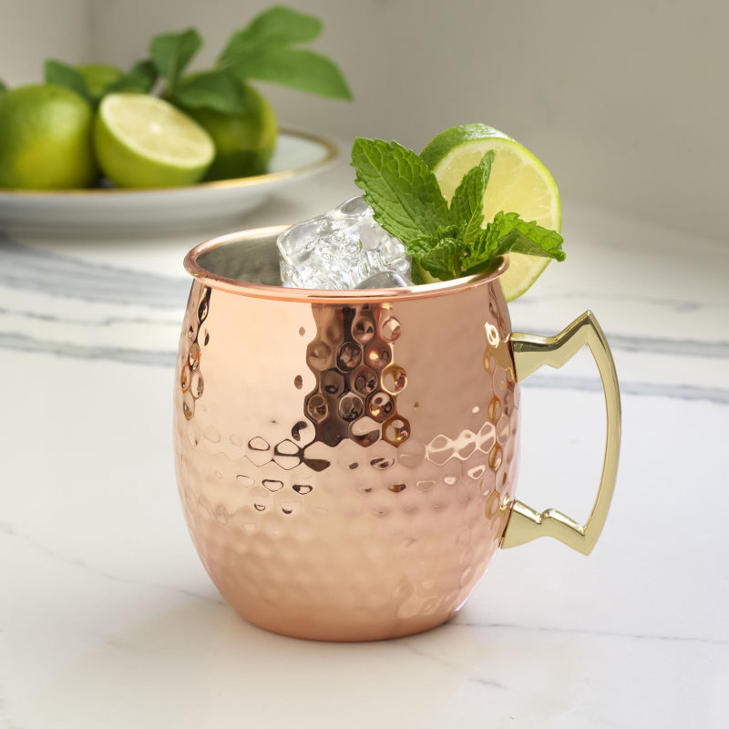 Houdini 18-ounce Stainless Steel Copper Plated/Hammered Moscow Mule Mug
