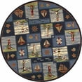 thumbnail image 2 of Safavieh Chelsea Dawson Geometric Wool Area Rug, Blue, 8' x 8' Round, 2 of 11