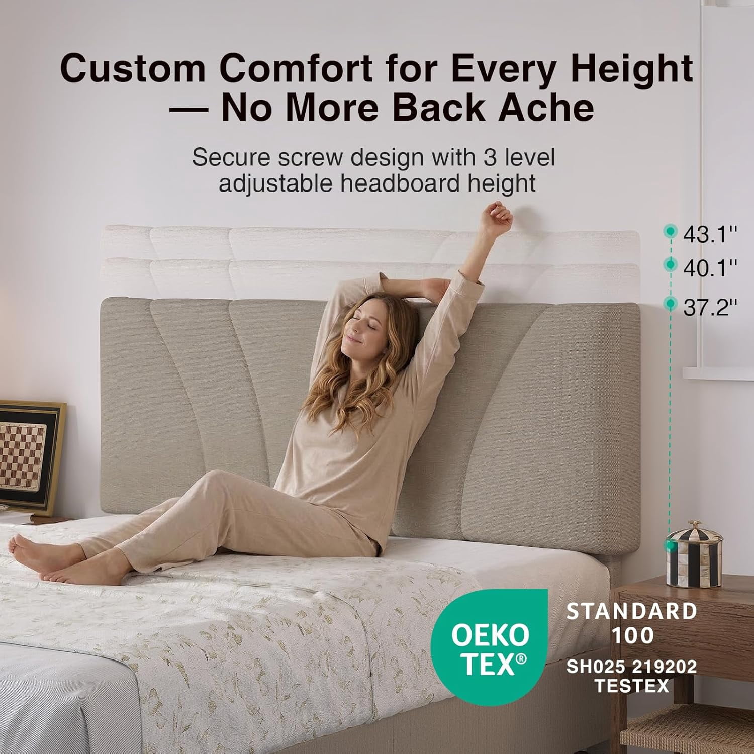 Novilla Full Size Bed Frame, Full Size Bed Frame with Headboard, Full Size Bed Frame with Storage Drawers, Full LED Bed Frame, Charging Station and Adjustable Headboard, No Box Spring Needed, Beige