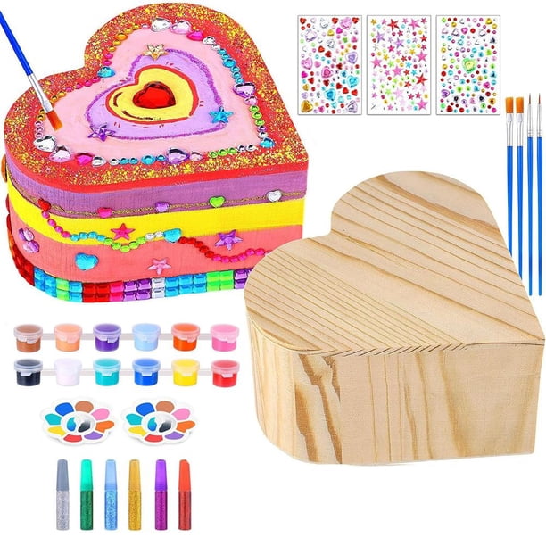 CAIROYAR Kit de pintura para manualidades y manualidades, pintura acrílica hecha a mano y juego de pinceles P7