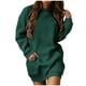 thumbnail image 1 of Vestidos Para Mujer Vestido de Manga Larga Bolsillo Informal Sudadera Con Capucha Vestido Cintura Sudadera Vestido Sólido Odeerbi ODB173136, 1 of 8