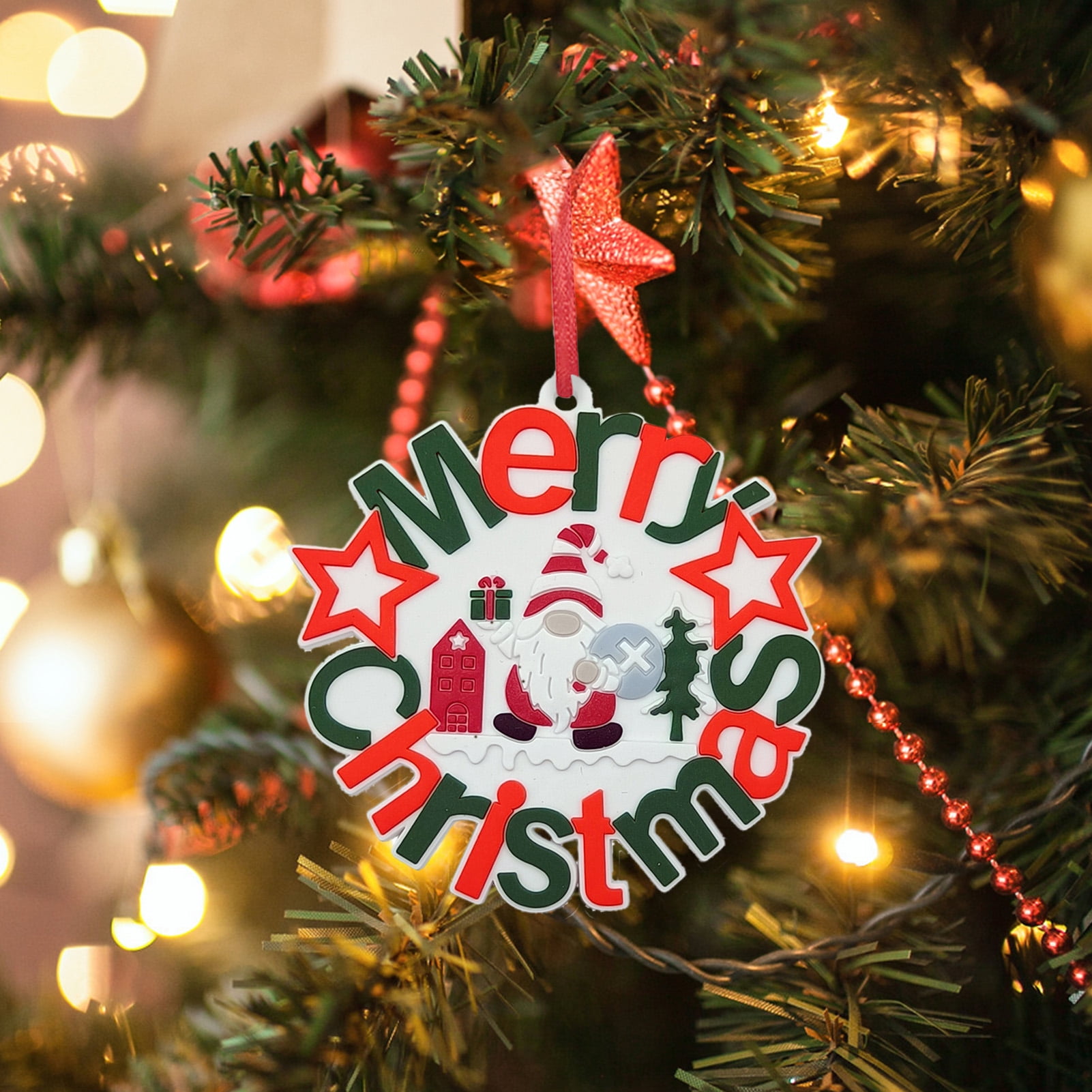 Costway PreLit Hinged Artificial Christmas Tree With Pine Cones And