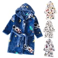 thumbnail image 6 of YTDSCS Kids Baby Hooded Bathrobe Girls Boys Cartoon Warm Flannel Robes for Toddler Soft Comfort Fall Winter Sleepwear for Boys Girls Size 2-8T, 6 of 6