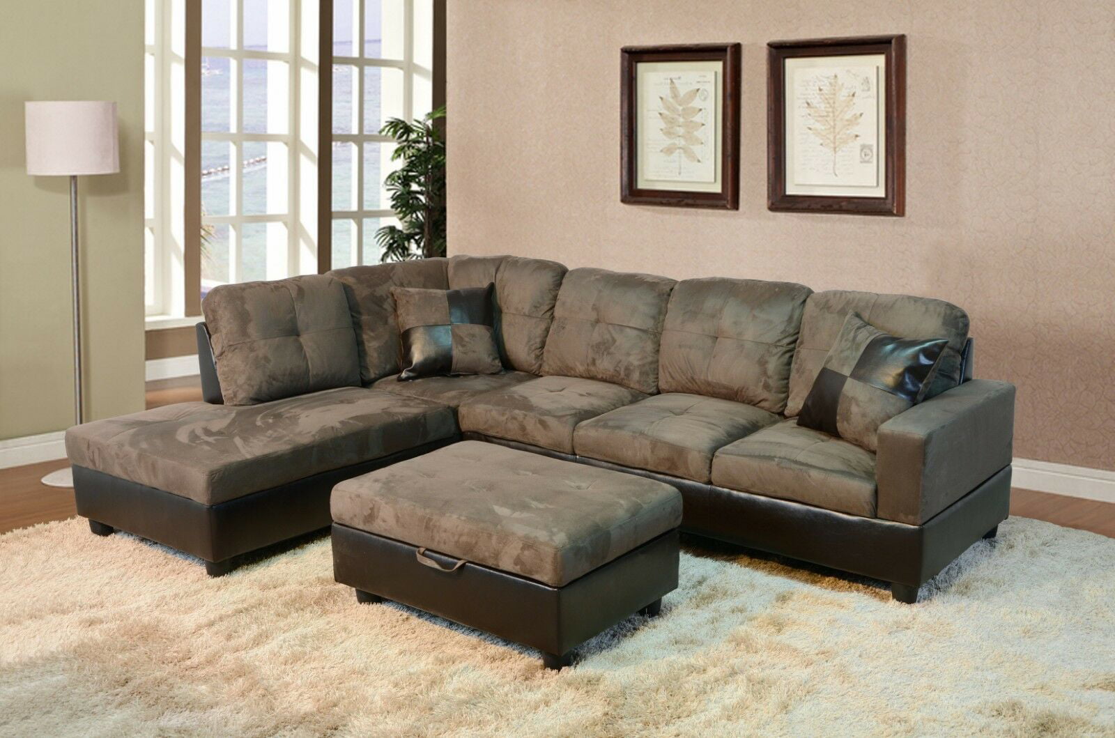 Ainehome 3 PCS Living Room Set, Sectional Sofa Set