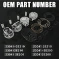thumbnail image 3 of 4PC Piston & Rings kit 230412E210 For 2014-2018 Hyundai Kia Soul 2.0L 230412E200, 3 of 12