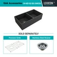 thumbnail image 6 of 36 x 19 Inch Fireclay Kitchen Sink, Crestwood Farmhouse Sink, Rectangle Double Bowl Apron Front, Plain Farm Ceramic Sink, 6 of 8
