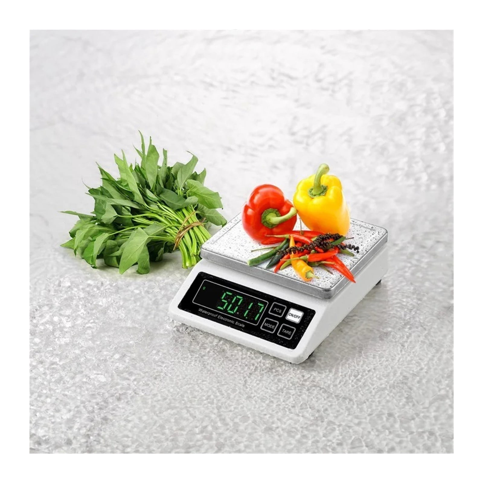 Fully Waterproof Kitchen Scale USB Rechargeable Steel Electronic Balance 0.1g/1g High Precision ,Multi Measuring Units