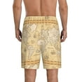 thumbnail image 3 of Daiia World Map Mens Woven Stretch Pajama Short,Short Pajama Pants-Small, 3 of 9