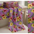 thumbnail image 6 of Soimoi Purple Cotton Cambric Fabric Leaves & Floral Print Fabric by the Yard 56 Inch Wide, 6 of 7