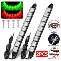 FungLam 2x Submersible Navigation Light Red Green Waterproof Marine Boat Bow LED Strips