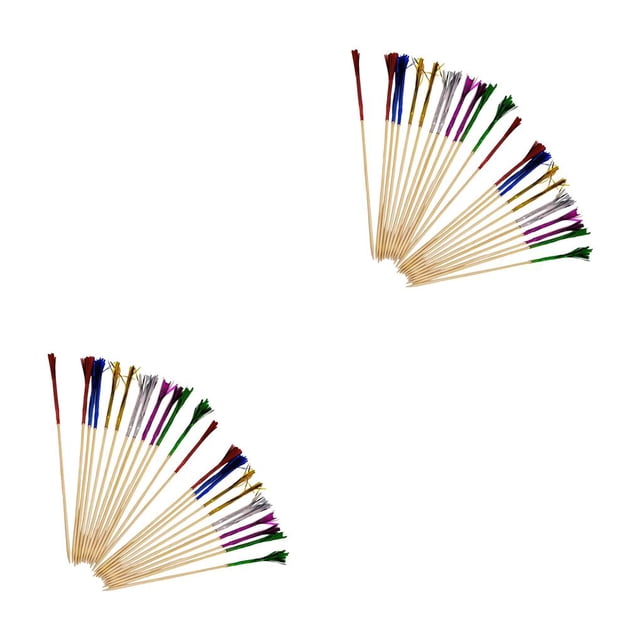 Riwesomey 100 piezas Letrero de fuegos artificiales Fuegos artificiales Cóctel Palillos Tropical Cupcake Toppers Bebida Aperitivo Palillos de No.1 2piezas Riwesomey CBP433104