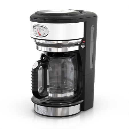 Russell Hobbs Retro Style 8-Cup Coffeemaker, White, CM3100WTR