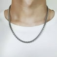 thumbnail image 6 of QQTDFG 2/3/4/5/7mm Fashion 316L Stainless Steel Rolo Link Chain Necklace for Women Men-Silver-7mm-8inch bracelet, 6 of 6