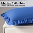 thumbnail image 2 of Lorviah Ruffled Body Pillowcase, Ultra Soft & Breathable 20"x54" Ruffled Body Pillow Cover with Envelope Closure, Royal Blue, 2 of 5