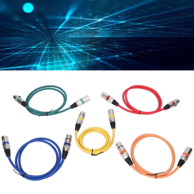 XLR To XLR Mic Cable, HiFi Sound 5 Colors Professional XLR To XLR Microphone Cable 3 Pin for Studio