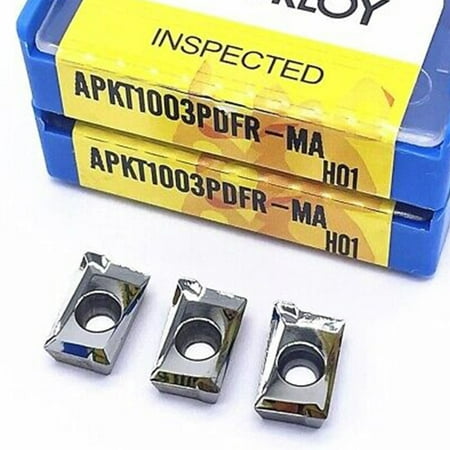 

Lierteer Apkt 1003Pdfr- Ma H01 Cnc Carbide Milling Insert for Aluminum Highlight 10Pcs