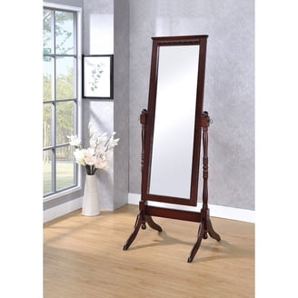Linon Clarisse Large Oval Cheval Mirror with Metal frame, Multiple