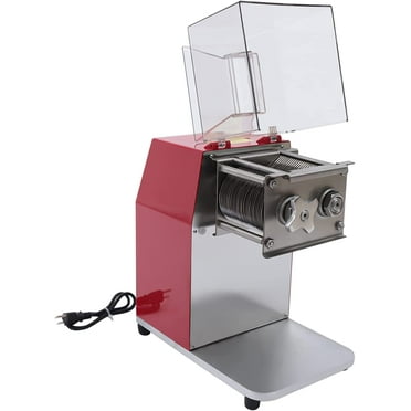 Miumaeov Commercial Meat Cutting Machine, Stainless Steel Electric Meat Cutter Restaurant Food Cutter, for Kitchen Supermarket Lamb Beef Chicken, Red