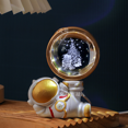 thumbnail image 2 of Lámpara de noche con forma de galaxia y astronauta, bola de cristal tallada en 3D, luminosa, para dormitorio, escritorio, decoración de resina, regalo de vacaciones, 2 of 6