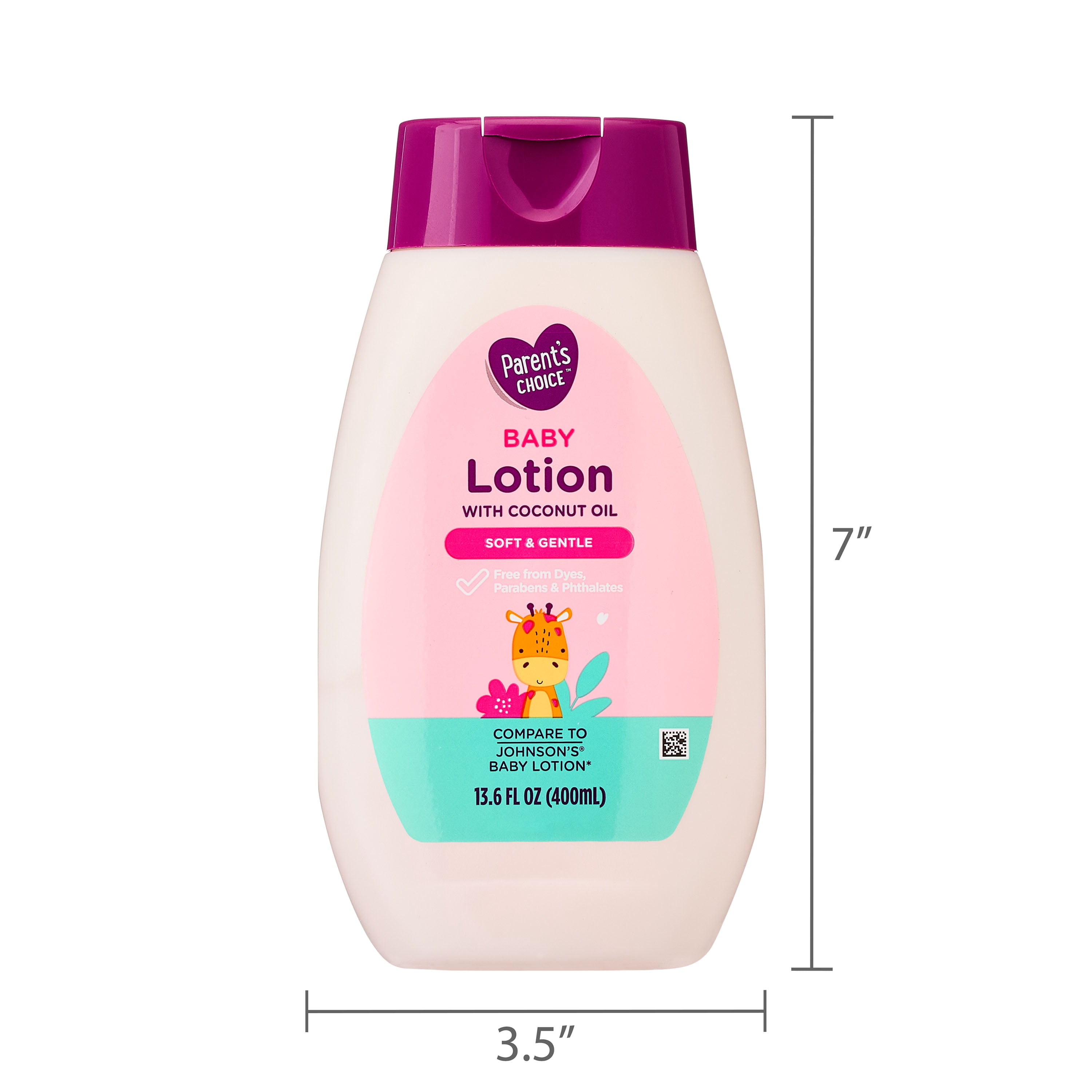 (2 pack) Parent's Choice Baby Lotion with Coconut Oil, 13.6 fl oz